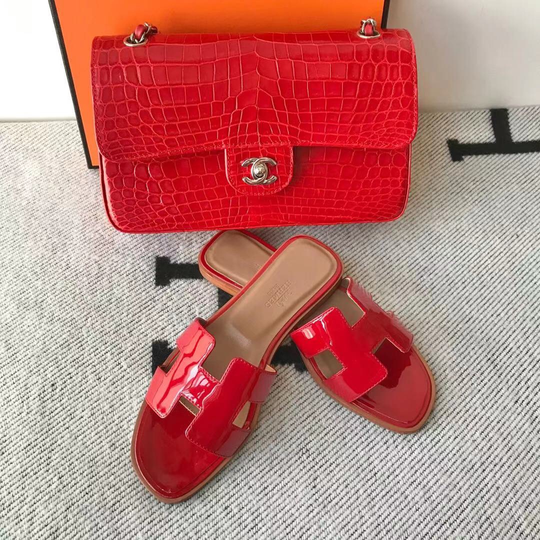 에르메스 올수공 오란 슬리퍼 샌들 페이던트 19